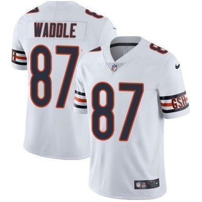 Nike Chicago Bears #87 Tom Waddle White Stitched NFL Vapor Untouchable Limited Jersey