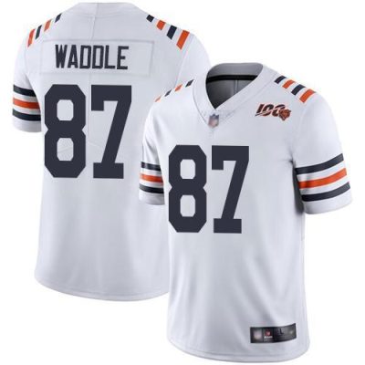 Nike Chicago Bears #87 Tom Waddle White Alternate Stitched NFL Vapor Untouchable Limited 100th Season Jersey