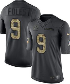 Nike Chicago Bears #9 Nick Foles Black Stitched NFL Limited 2016 Salute to Service Jersey