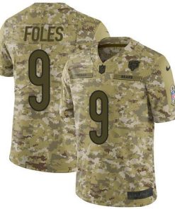 Nike Chicago Bears #9 Nick Foles Camo Stitched NFL Limited 2018 Salute To Service Jersey
