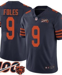 Nike Chicago Bears #9 Nick Foles Navy Blue Alternate Stitched NFL 100th Season Vapor Untouchable Limited Jersey