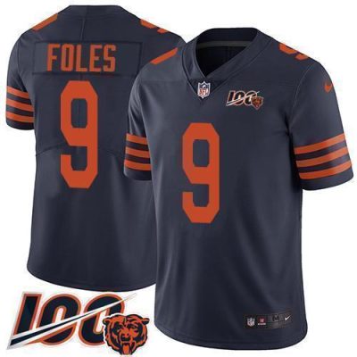 Nike Chicago Bears #9 Nick Foles Navy Blue Alternate Stitched NFL 100th Season Vapor Untouchable Limited Jersey