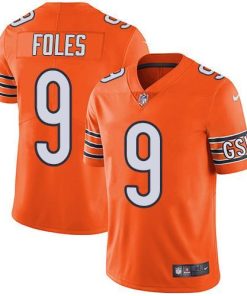 Nike Chicago Bears #9 Nick Foles Orange Stitched NFL Limited Rush Jersey