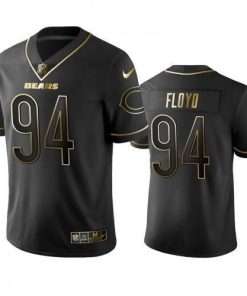 Nike Chicago Bears #94 Leonard Floyd Black Golden Limited Edition Stitched NFL Jersey