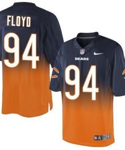 Nike Chicago Bears #94 Leonard Floyd Navy Blue/Orange Stitched NFL Elite Fadeaway Fashion Jersey