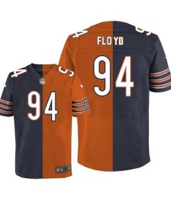 Nike Chicago Bears #94 Leonard Floyd Navy Blue/Orange Stitched NFL Elite Split Jersey