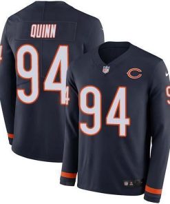 Nike Chicago Bears #94 Robert Quinn Navy Blue Team Color Stitched NFL Limited Therma Long Sleeve Jersey