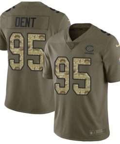 Nike Chicago Bears #95 Richard Dent Olive/Camo Stitched NFL Limited 2017 Salute To Service Jersey