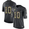 Nike Chiefs #10 Isiah Pacheco Black Stitched NFL Limited 2016 Salute To Service Jersey