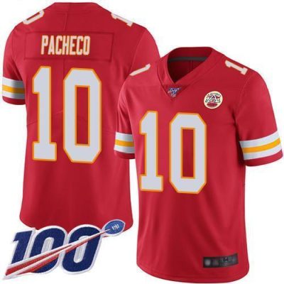 Nike Chiefs #10 Isiah Pacheco Red Team Color Stitched NFL 100th Season Vapor Limited Jersey
