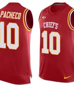 Nike Chiefs #10 Isiah Pacheco Red Team Color Stitched NFL Limited Tank Top Jersey