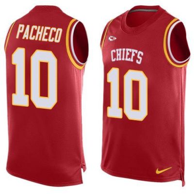 Nike Chiefs #10 Isiah Pacheco Red Team Color Stitched NFL Limited Tank Top Jersey