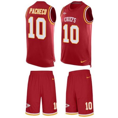 Nike Chiefs #10 Isiah Pacheco Red Team Color Stitched NFL Limited Tank Top Suit Jersey