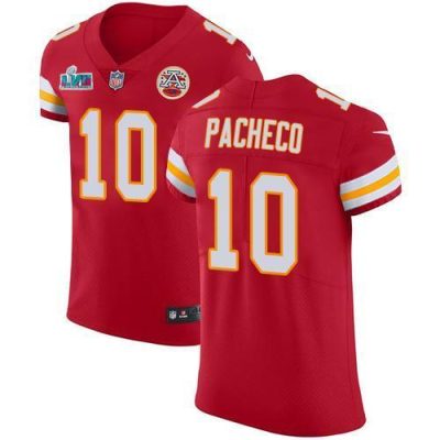 Nike Chiefs #10 Isiah Pacheco Red Team Color Super Bowl LVII Patch Stitched NFL Vapor Untouchable Elite Jersey