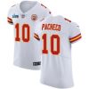 Nike Chiefs #10 Isiah Pacheco White Super Bowl LVII Patch Stitched NFL Vapor Untouchable Elite Jersey