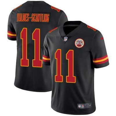Nike Chiefs #11 Marquez Valdes-Scantling Black Stitched NFL Limited Rush Jersey