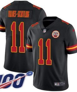 Nike Chiefs #11 Marquez Valdes-Scantling Black Stitched NFL Limited Rush 100th Season Jersey