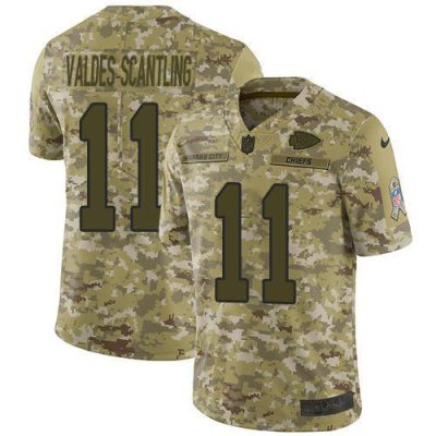 Nike Chiefs #11 Marquez Valdes-Scantling Camo Stitched NFL Limited 2018 Salute To Service Jersey