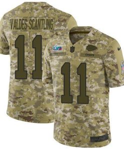 Nike Chiefs #11 Marquez Valdes-Scantling Camo Super Bowl LVII Patch Stitched NFL Limited 2018 Salute To Service Jersey
