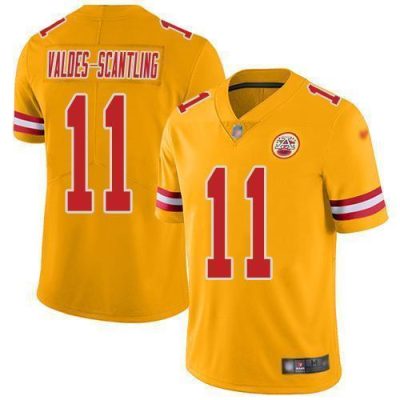 Nike Chiefs #11 Marquez Valdes-Scantling Gold Stitched NFL Limited Inverted Legend Jersey