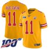Nike Chiefs #11 Marquez Valdes-Scantling Gold Super Bowl LVII Patch Stitched NFL Limited Inverted Legend 100th Season Jersey