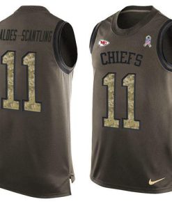 Nike Chiefs #11 Marquez Valdes-Scantling Green Stitched NFL Limited Salute To Service Tank Top Jersey