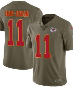 Nike Chiefs #11 Marquez Valdes-Scantling Olive Stitched NFL Limited 2017 Salute To Service Jersey