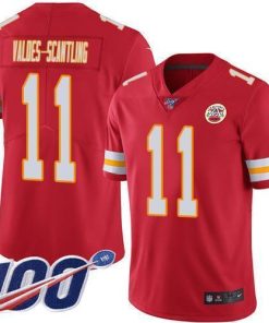 Nike Chiefs #11 Marquez Valdes-Scantling Red Team Color Stitched NFL 100th Season Vapor Limited Jersey