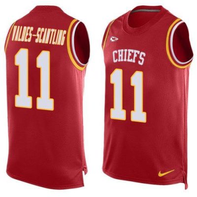 Nike Chiefs #11 Marquez Valdes-Scantling Red Team Color Stitched NFL Limited Tank Top Jersey