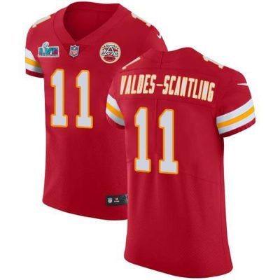 Nike Chiefs #11 Marquez Valdes-Scantling Red Team Color Super Bowl LVII Patch Stitched NFL Vapor Untouchable Elite Jersey