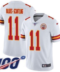 Nike Chiefs #11 Marquez Valdes-Scantling White Stitched NFL 100th Season Vapor Limited Jersey