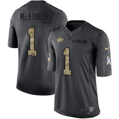Nike Chiefs #1 Jerick McKinnon Black Stitched NFL Limited 2016 Salute To Service Jersey