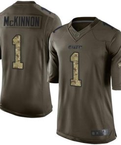 Nike Chiefs #1 Jerick McKinnon Green Stitched NFL Limited 2015 Salute To Service Jersey