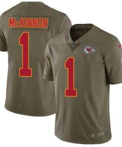 Nike Chiefs #1 Jerick McKinnon Olive Stitched NFL Limited 2017 Salute To Service Jersey