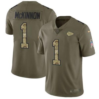 Nike Chiefs #1 Jerick McKinnon Olive/Camo Stitched NFL Limited 2017 Salute To Service Jersey