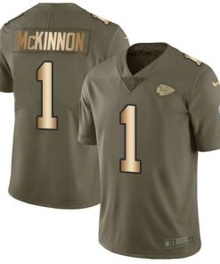 Nike Chiefs #1 Jerick McKinnon Olive/Gold Stitched NFL Limited 2017 Salute To Service Jersey