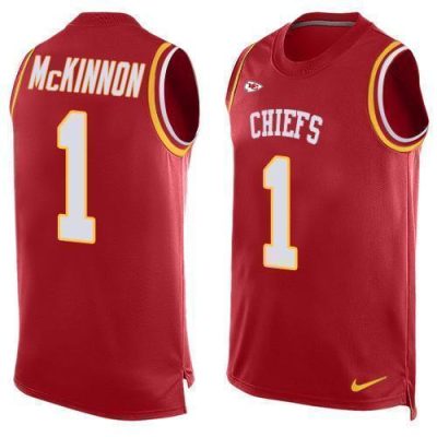 Nike Chiefs #1 Jerick McKinnon Red Team Color Stitched NFL Limited Tank Top Jersey