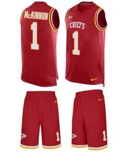 Nike Chiefs #1 Jerick McKinnon Red Team Color Stitched NFL Limited Tank Top Suit Jersey
