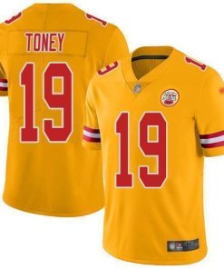 Nike Chiefs #19 Kadarius Toney Gold Stitched NFL Limited Inverted Legend Jersey