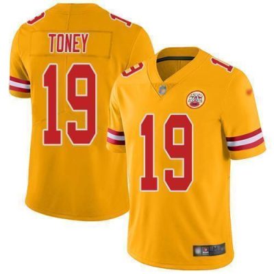 Nike Chiefs #19 Kadarius Toney Gold Stitched NFL Limited Inverted Legend Jersey