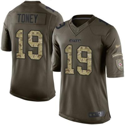 Nike Chiefs #19 Kadarius Toney Green Stitched NFL Limited 2015 Salute To Service Jersey