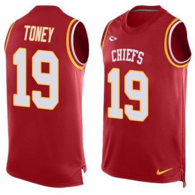 Nike Chiefs #19 Kadarius Toney Red Team Color Stitched NFL Limited Tank Top Jersey