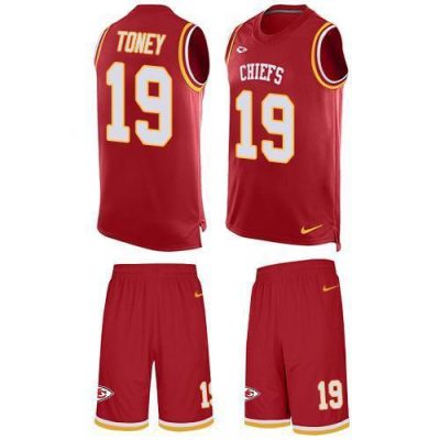 Nike Chiefs #19 Kadarius Toney Red Team Color Stitched NFL Limited Tank Top Suit Jersey
