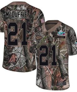 Nike Chiefs #21 Trent McDuffie Camo Super Bowl LVII Patch Stitched NFL Limited Rush Realtree Jersey