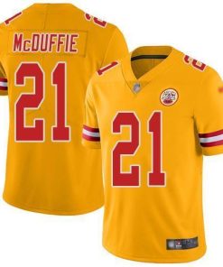 Nike Chiefs #21 Trent McDuffie Gold Stitched NFL Limited Inverted Legend Jersey