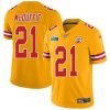 Nike Chiefs #21 Trent McDuffie Gold Super Bowl LVII Patch Stitched NFL Limited Inverted Legend Jersey