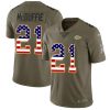 Nike Chiefs #21 Trent McDuffie Olive/USA Flag Stitched NFL Limited 2017 Salute To Service Jersey