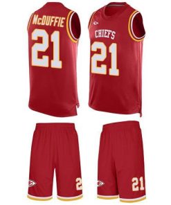 Nike Chiefs #21 Trent McDuffie Red Team Color Stitched NFL Limited Tank Top Suit Jersey