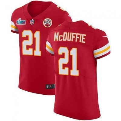 Nike Chiefs #21 Trent McDuffie Red Team Color Super Bowl LVII Patch Stitched NFL Vapor Untouchable Elite Jersey