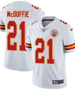 Nike Chiefs #21 Trent McDuffie White Stitched NFL Vapor Untouchable Limited Jersey